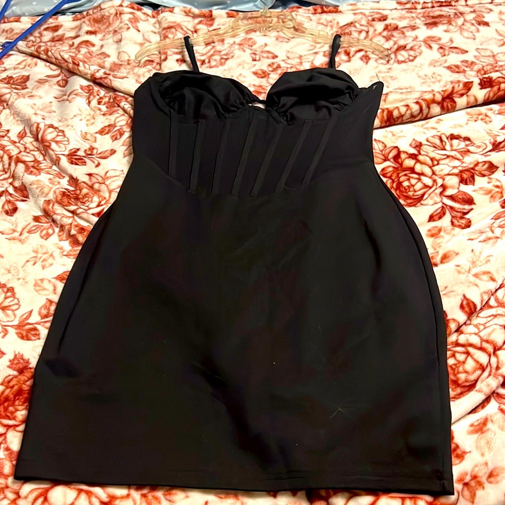 Black corset dress